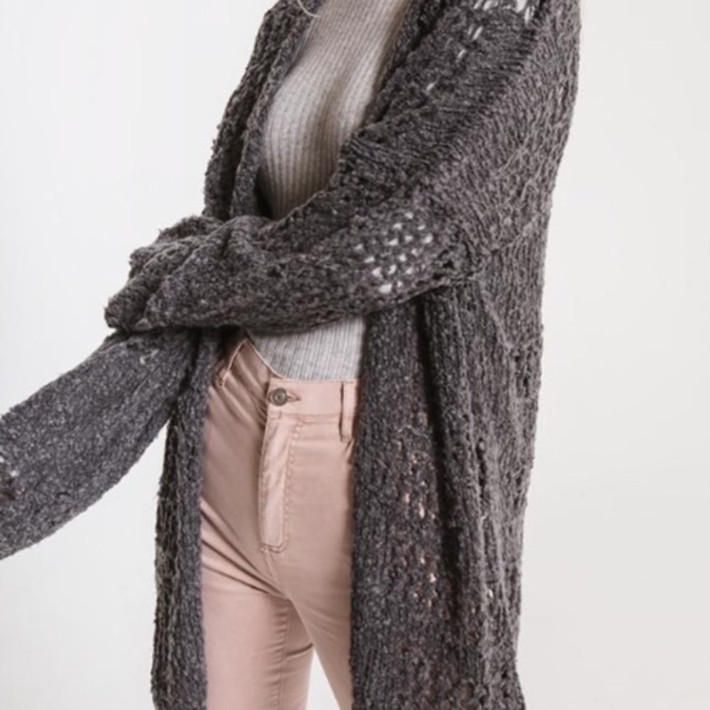 Rag Poets Open Knit Cardigan